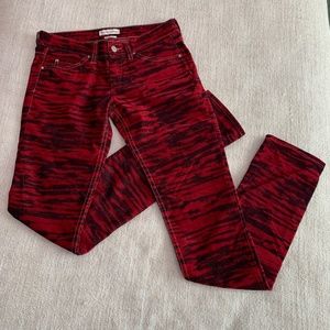 Isabel Marant Etoile Irwin Corduroy Jeans Black and Red - US Size 28